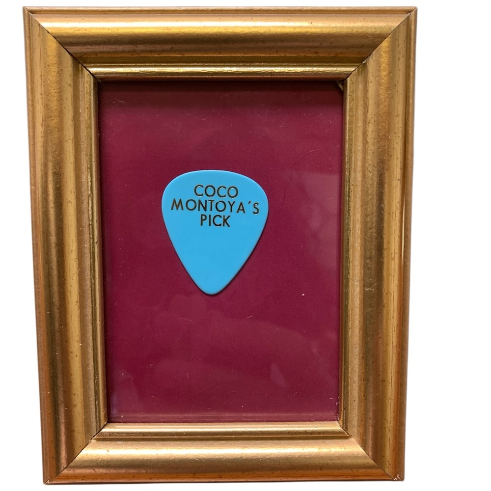 Coco Montoya’s guitar pick (one pick) VERY RARE Small Gold Framed